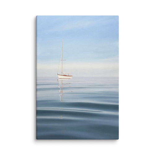 Anchored Sailboat Canvas Print