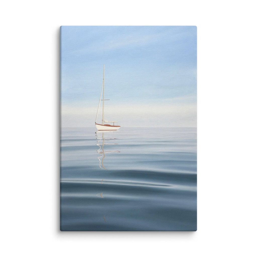 Anchored Sailboat Canvas Print
