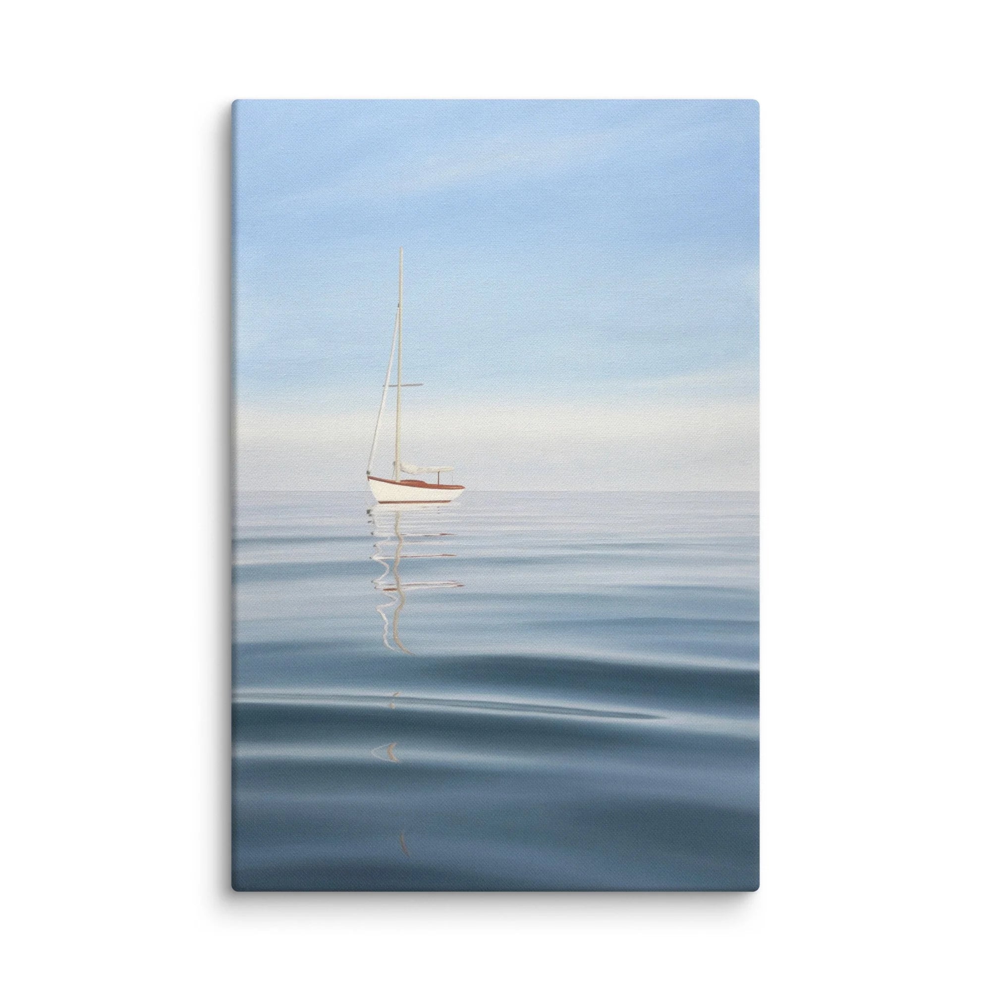 Anchored Sailboat Canvas Print