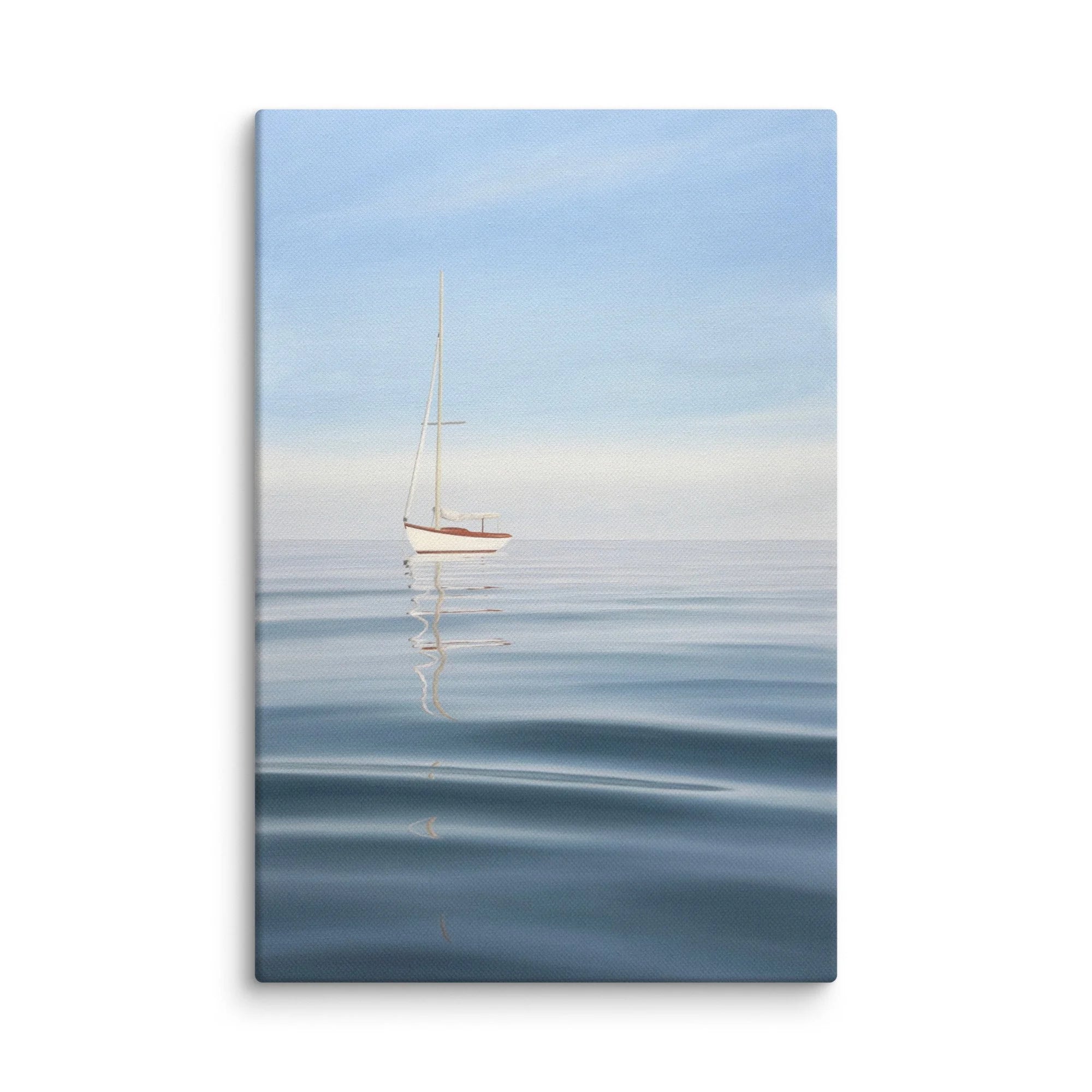 Anchored Sailboat Canvas Print