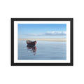 Dory In The Cove Framed Paper Print