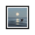 Moonrise Over The Fog Framed Paper Print