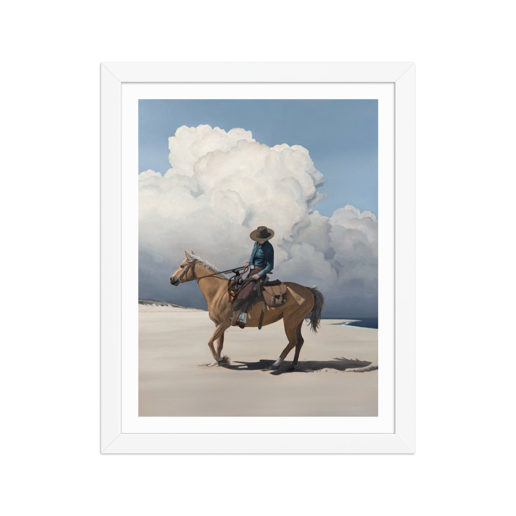 Storm Over The Back Shore Framed Paper Print