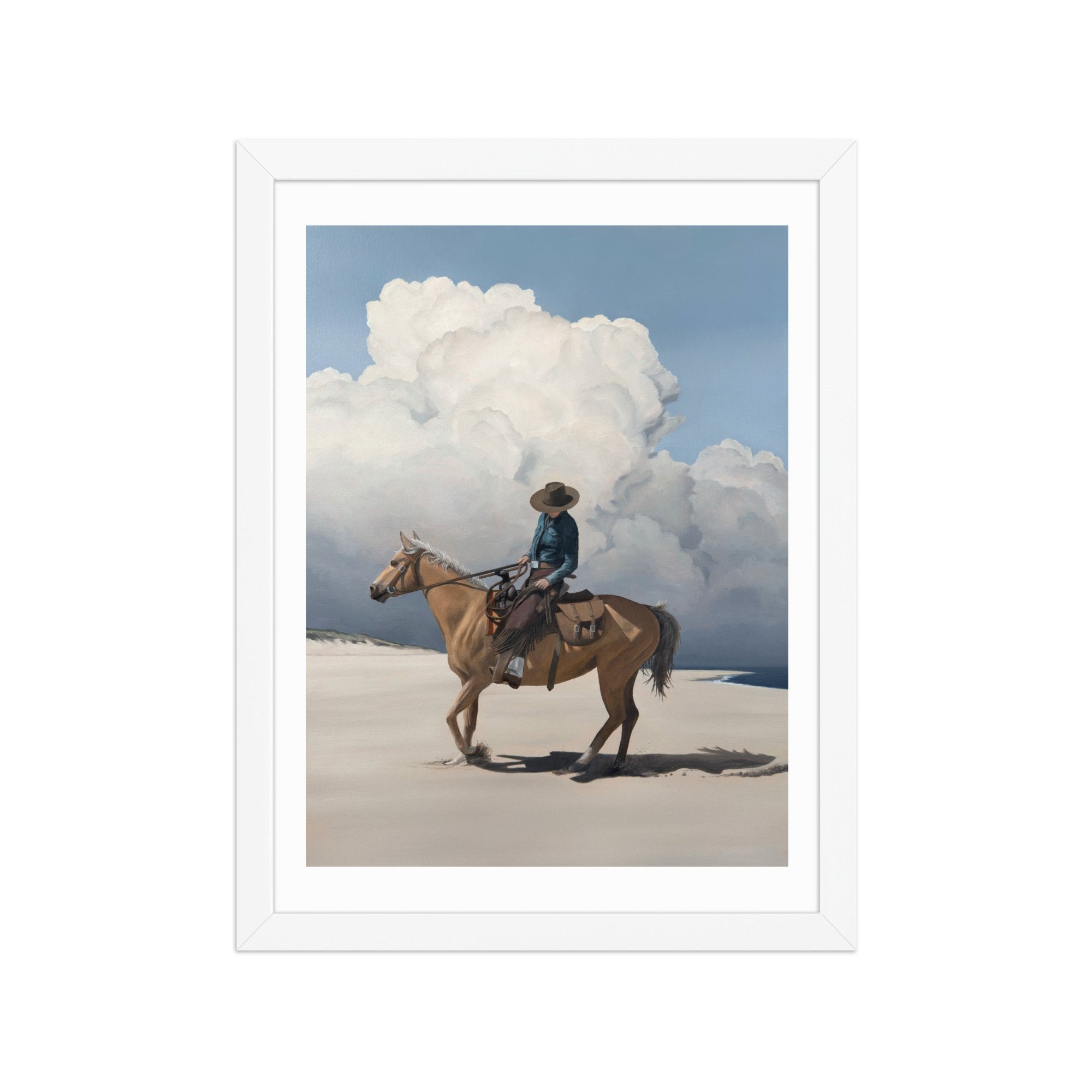 Storm Over The Back Shore Framed Paper Print