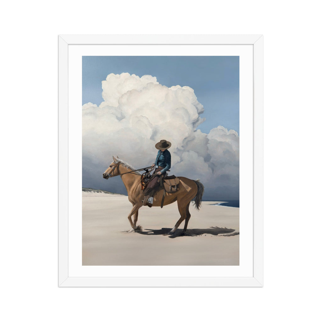 Storm Over The Back Shore Framed Paper Print