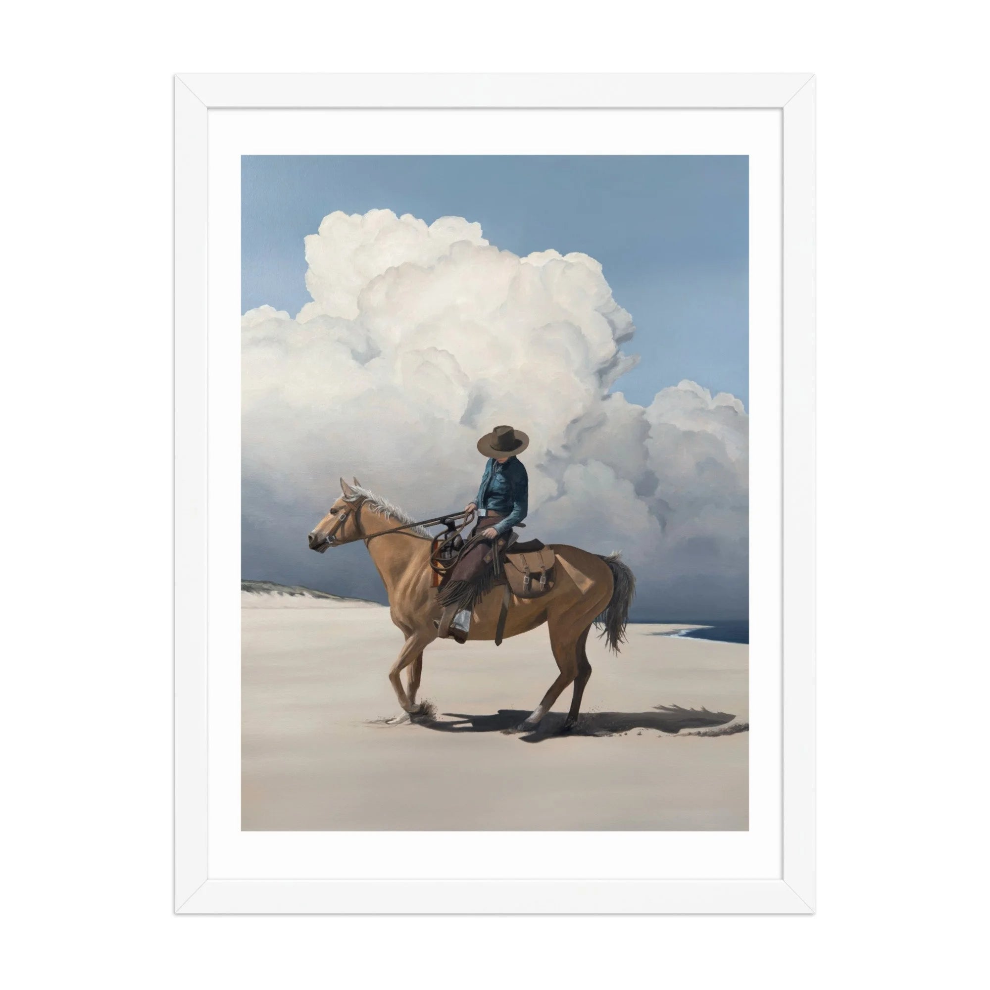 Storm Over The Back Shore Framed Paper Print