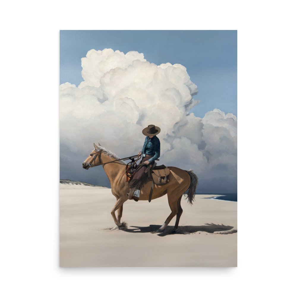 Storm Over The Back Shore Paper Print