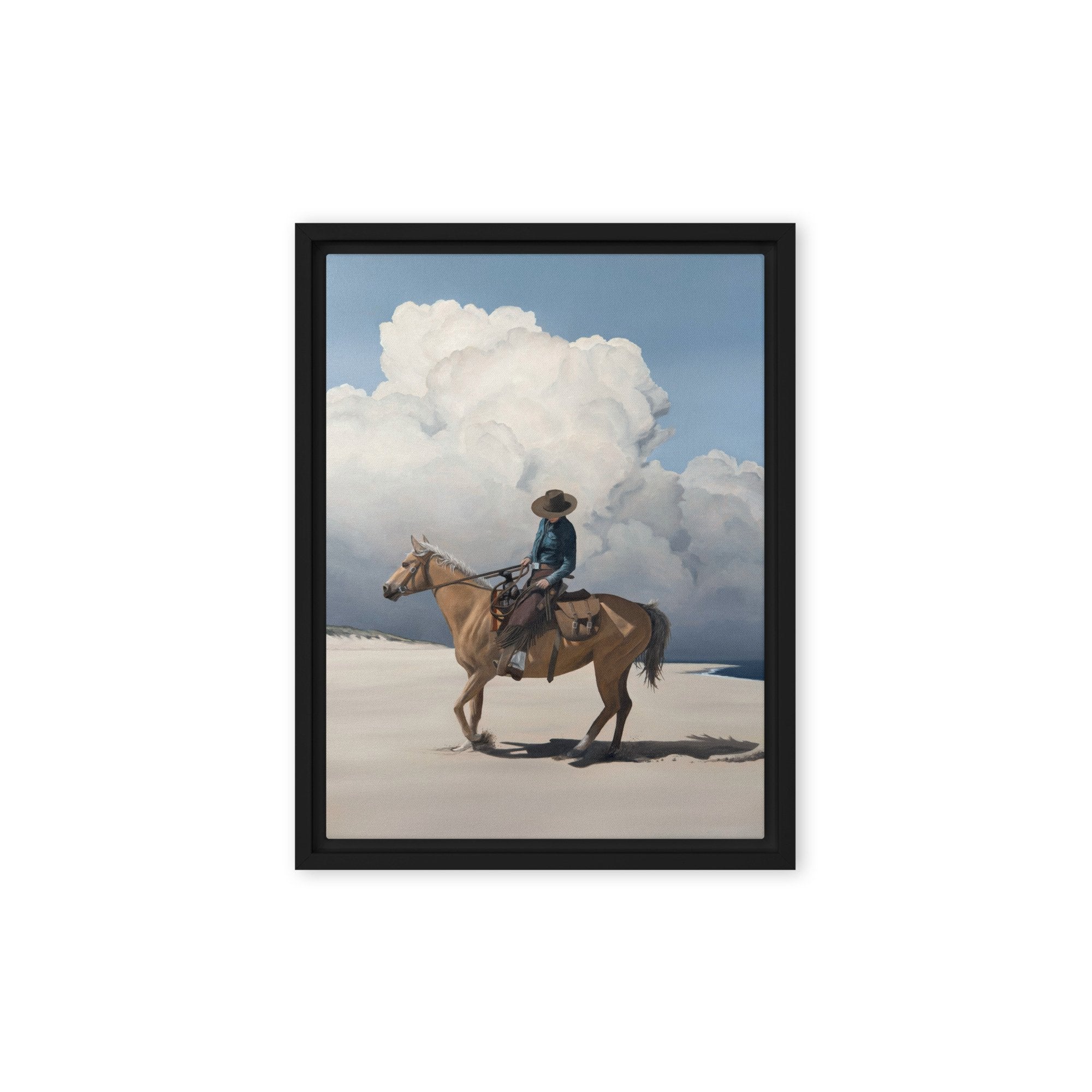 Storm Over The Back Shore Framed Canvas Print