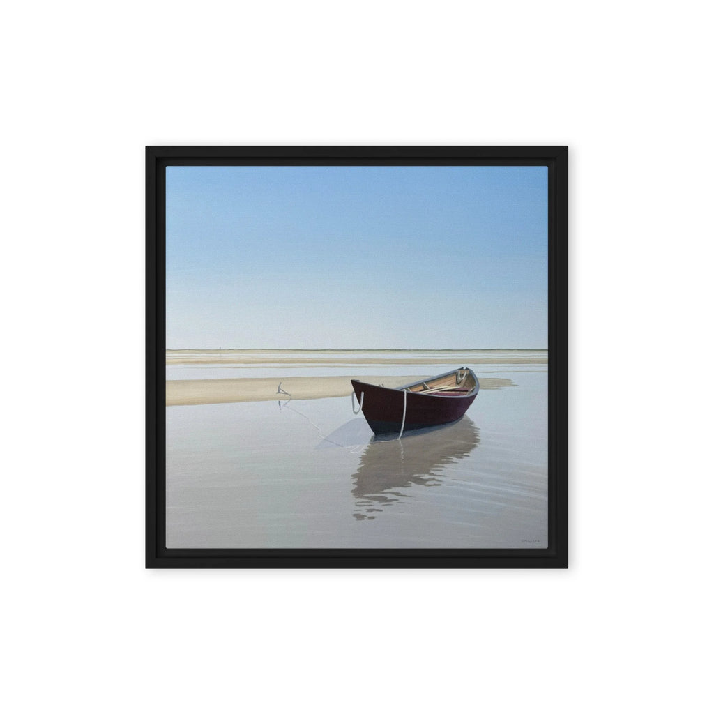 Dory at Low Tide Framed Canvas Print