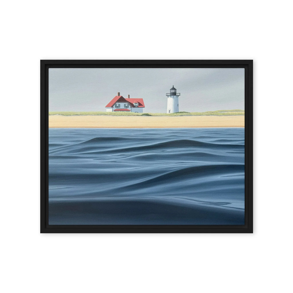 Race Point Waves Framed Canvas Print