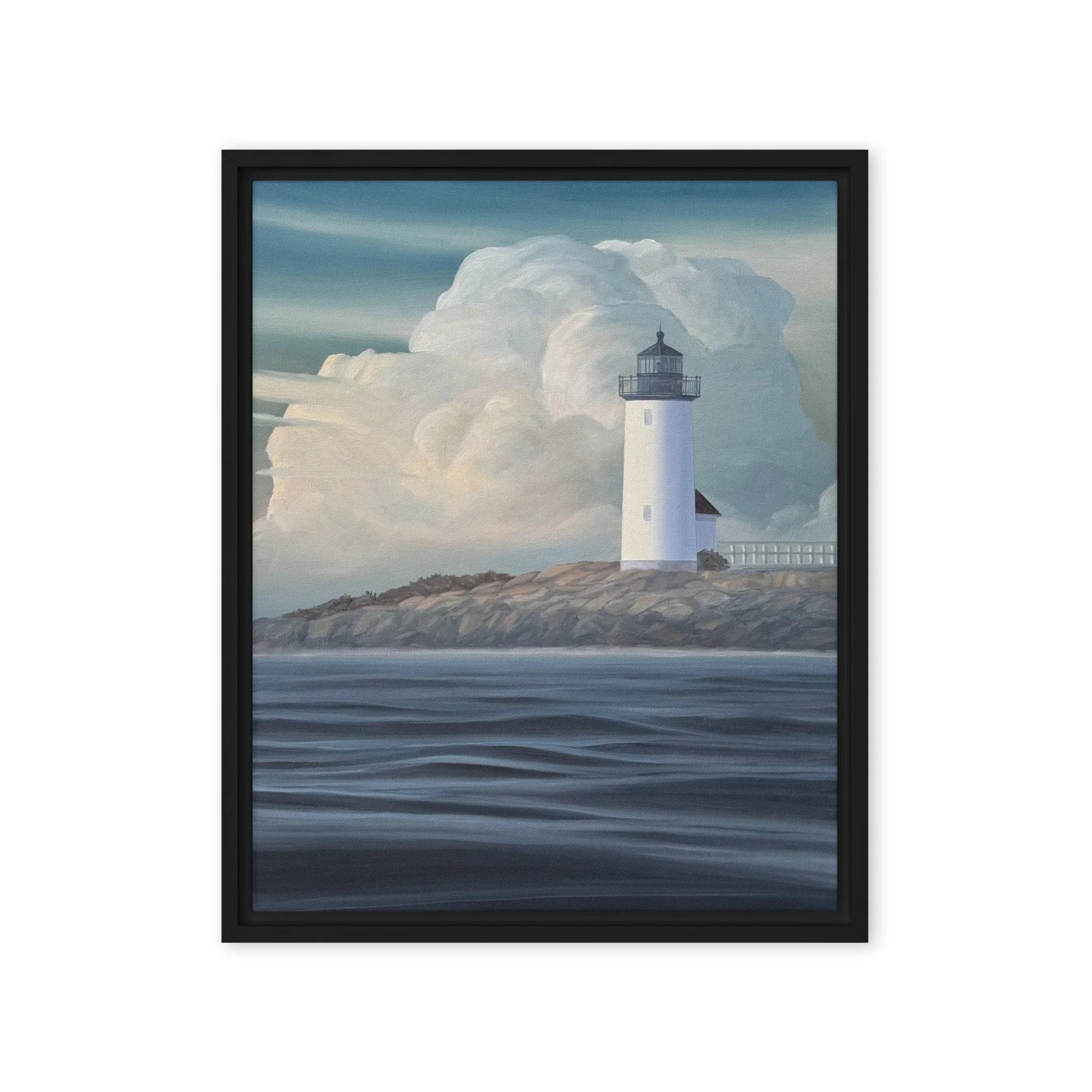 Annisquam Light Framed Canvas Print