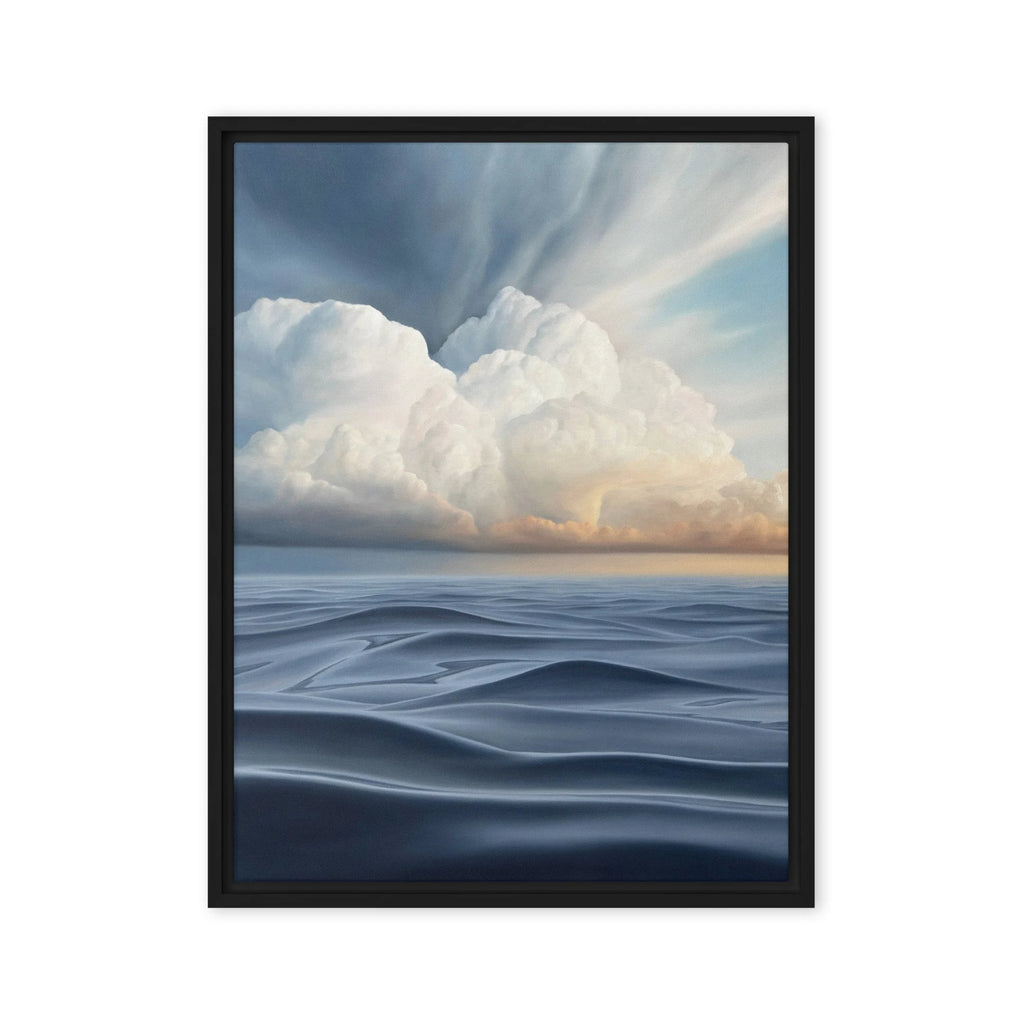Summer Clouds Framed Canvas Print