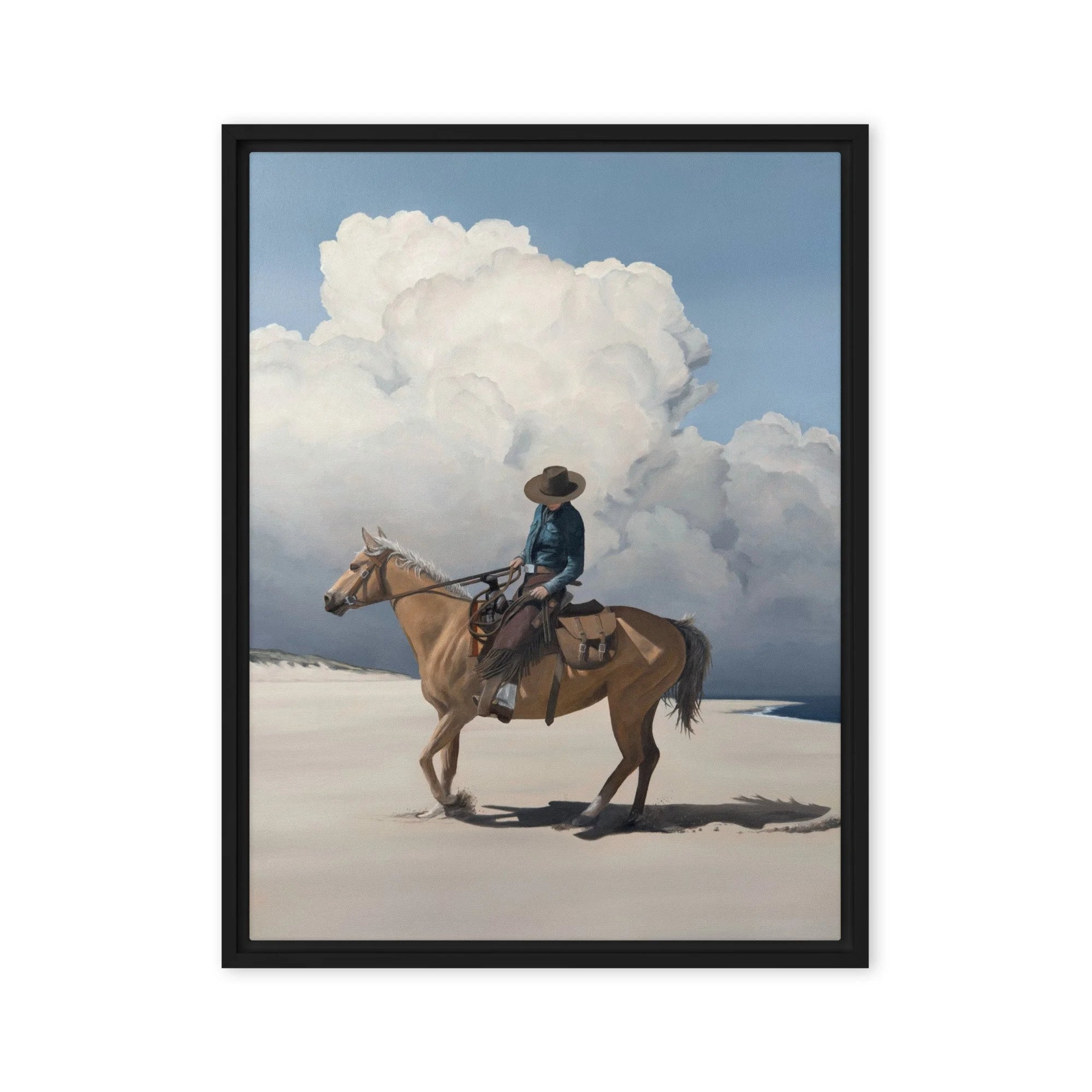 Storm Over The Back Shore Framed Canvas Print