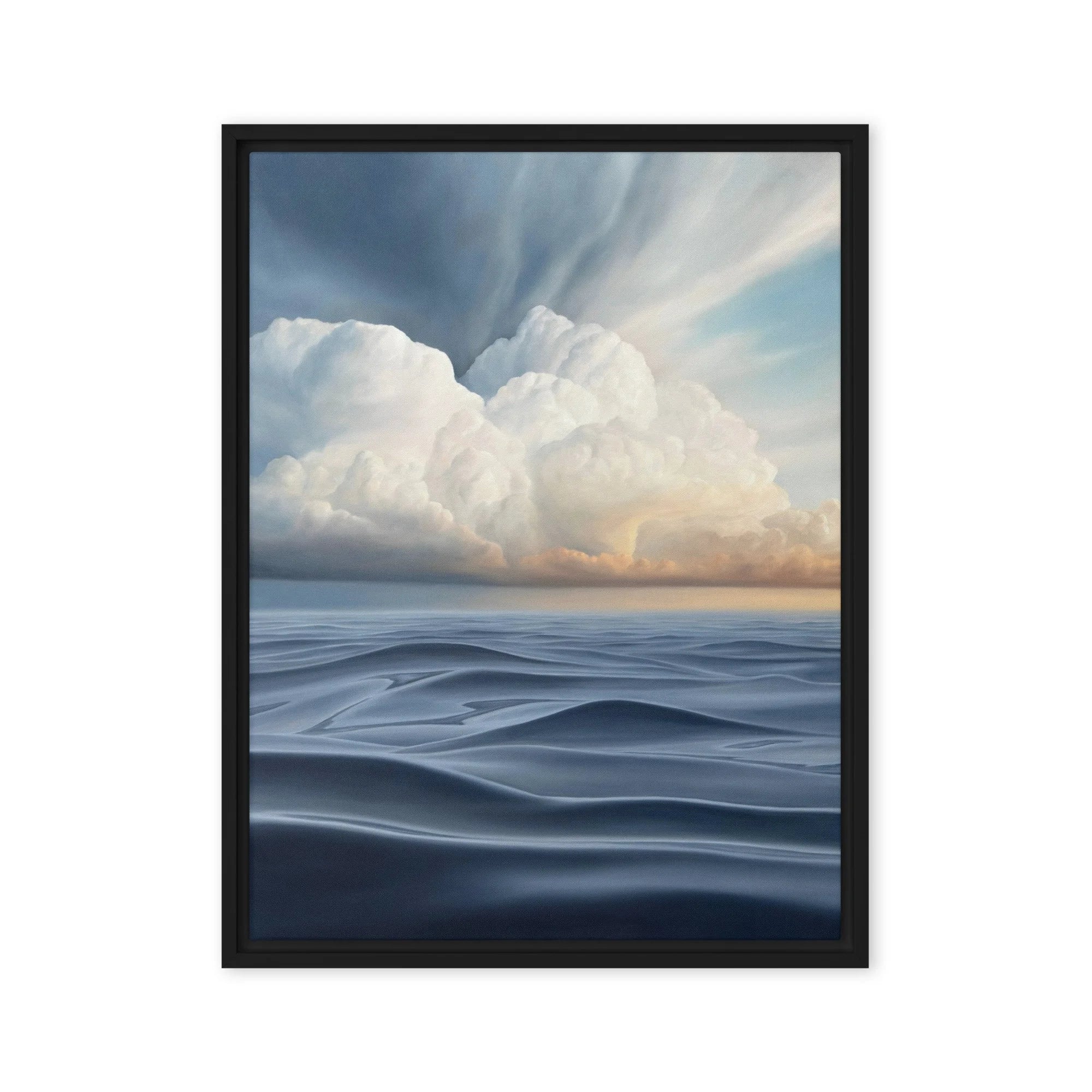 Summer Clouds Framed Canvas Print