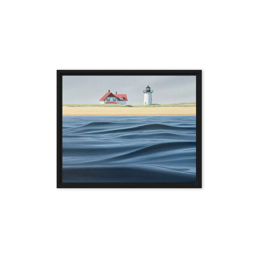 Race Point Waves Framed Canvas Print