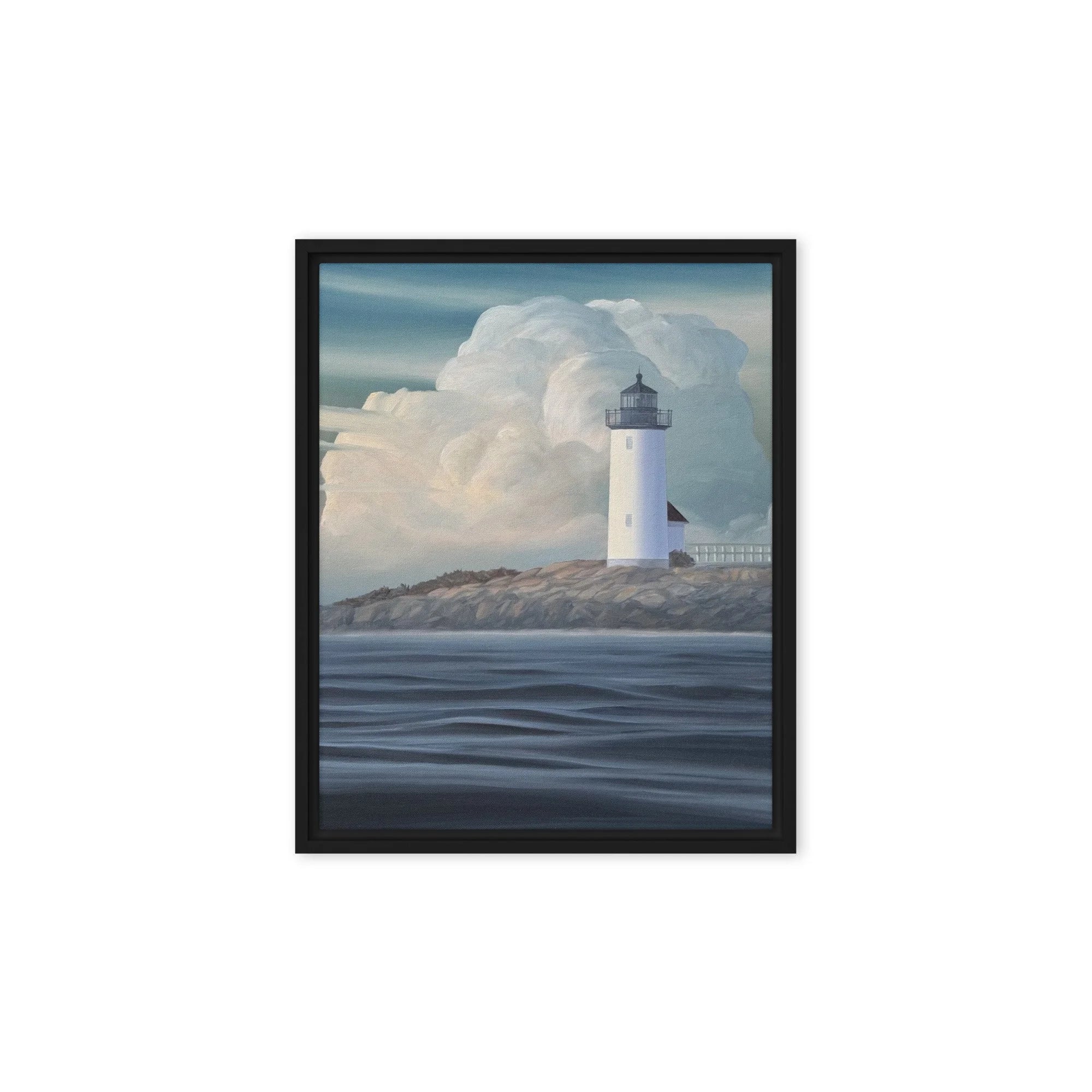 Annisquam Light Framed Canvas Print