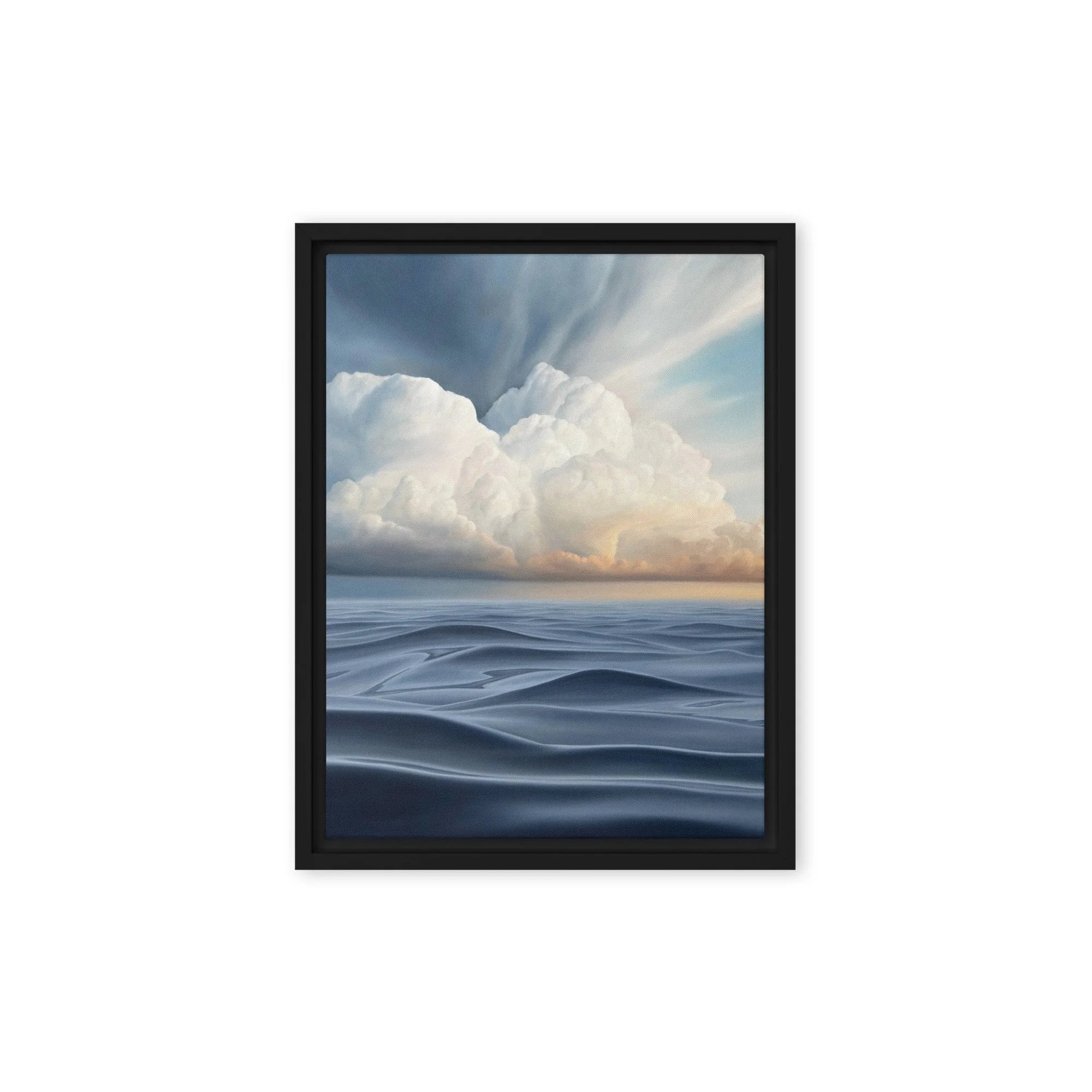 Summer Clouds Framed Canvas Print