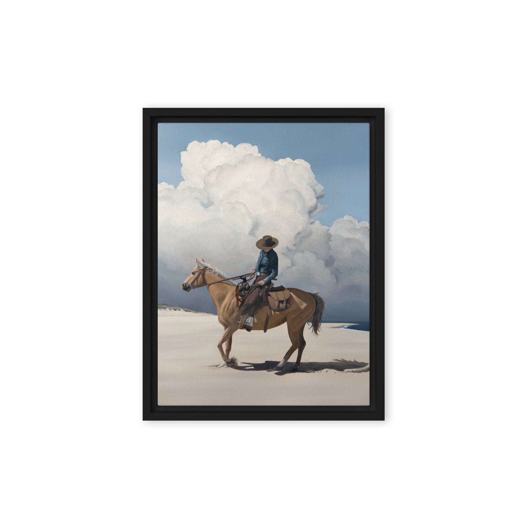 Storm Over The Back Shore Framed Canvas Print