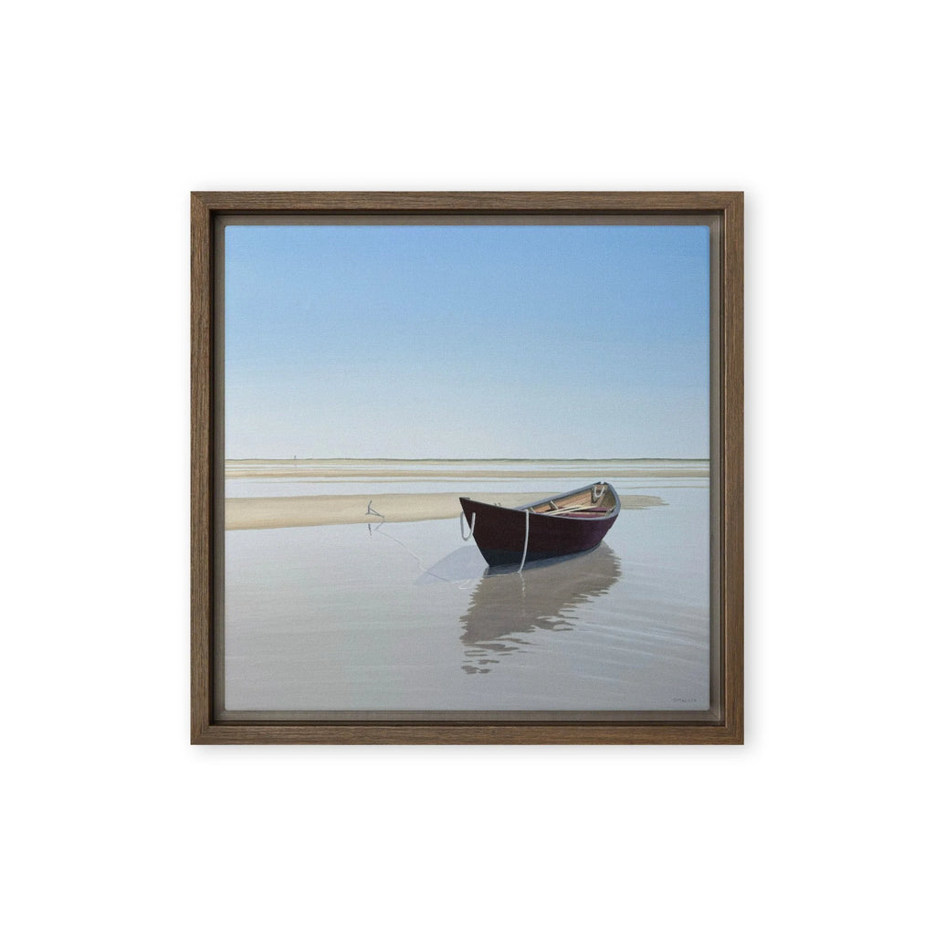 Dory at Low Tide Framed Canvas Print