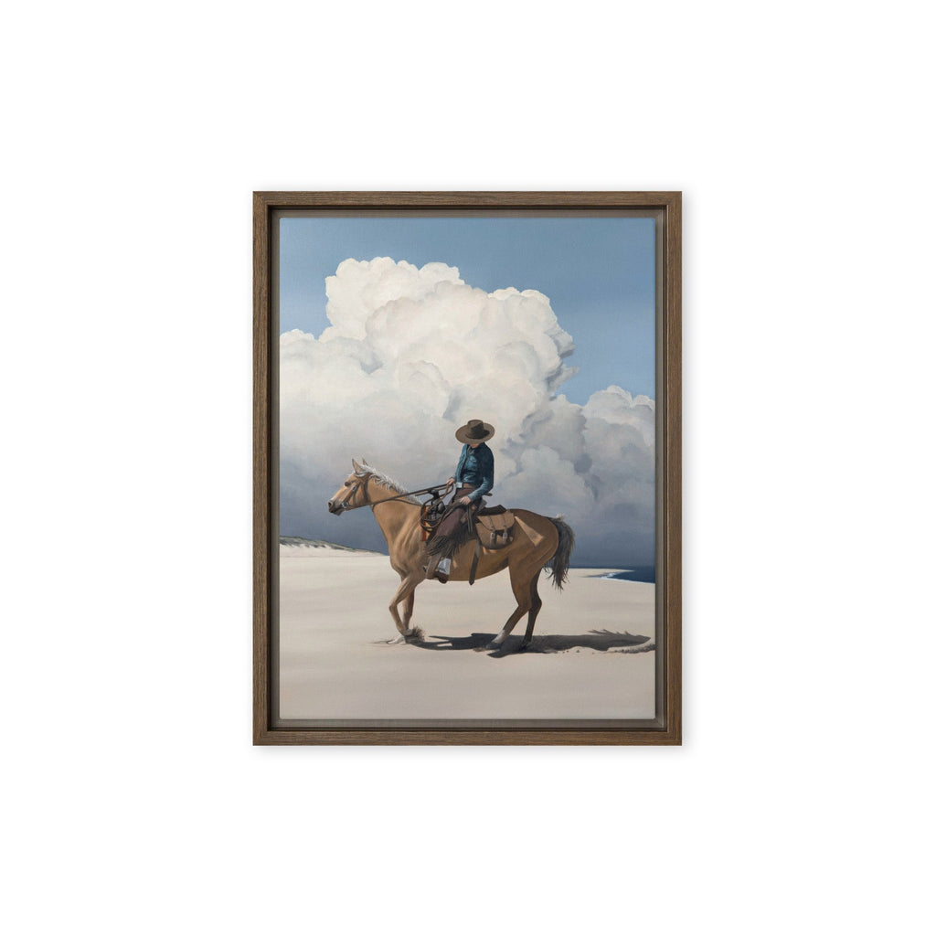 Storm Over The Back Shore Framed Canvas Print