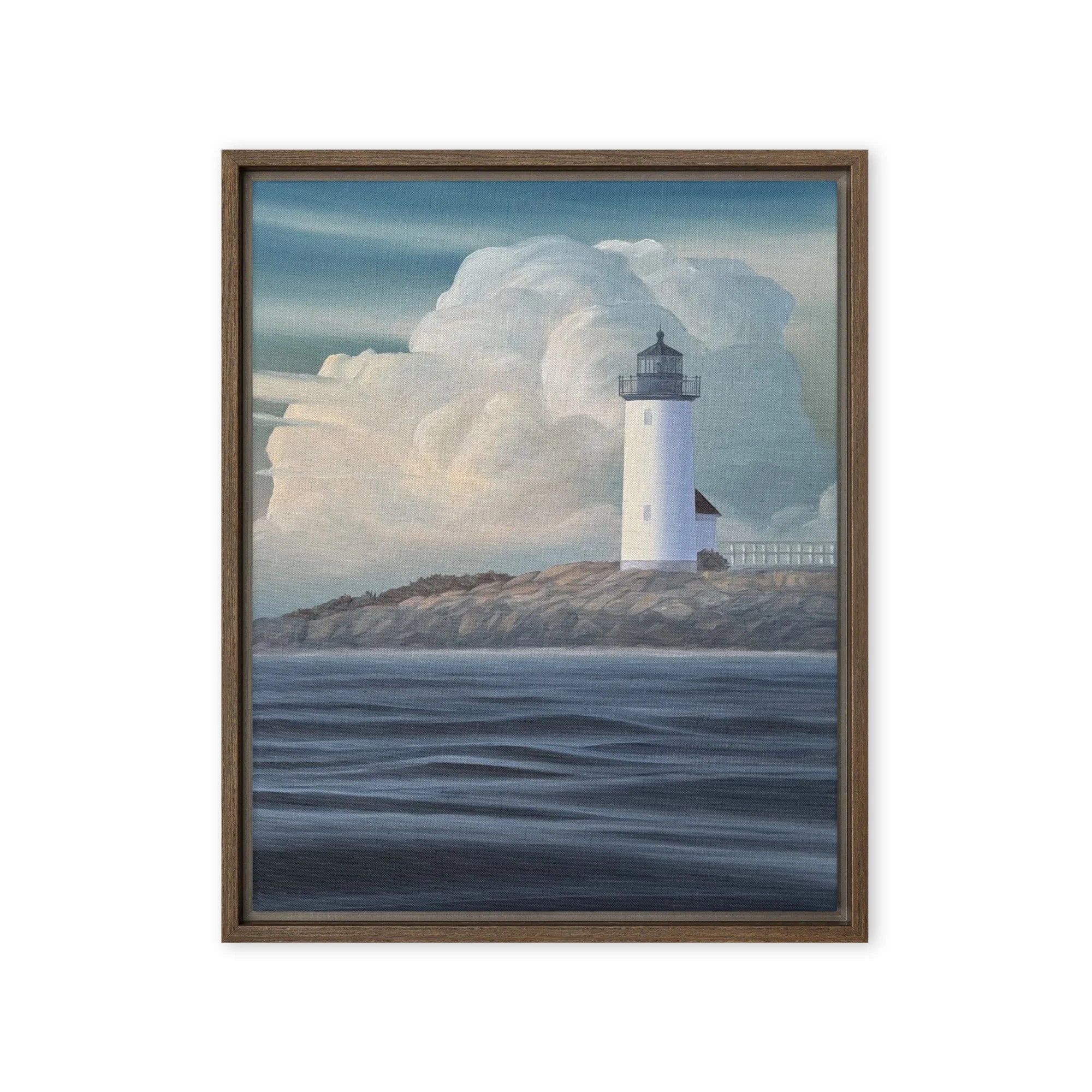 Annisquam Light Framed Canvas Print