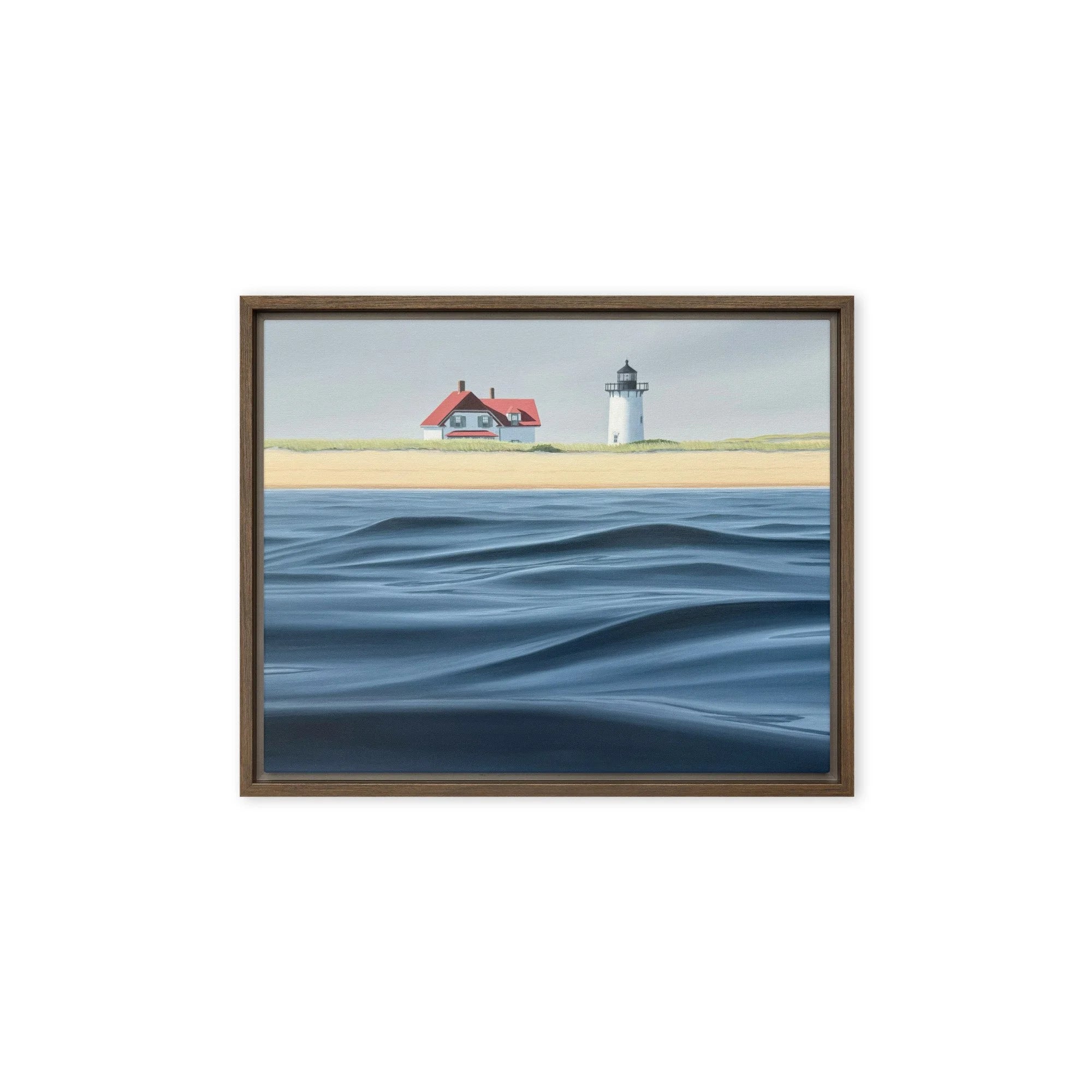 Race Point Waves Framed Canvas Print