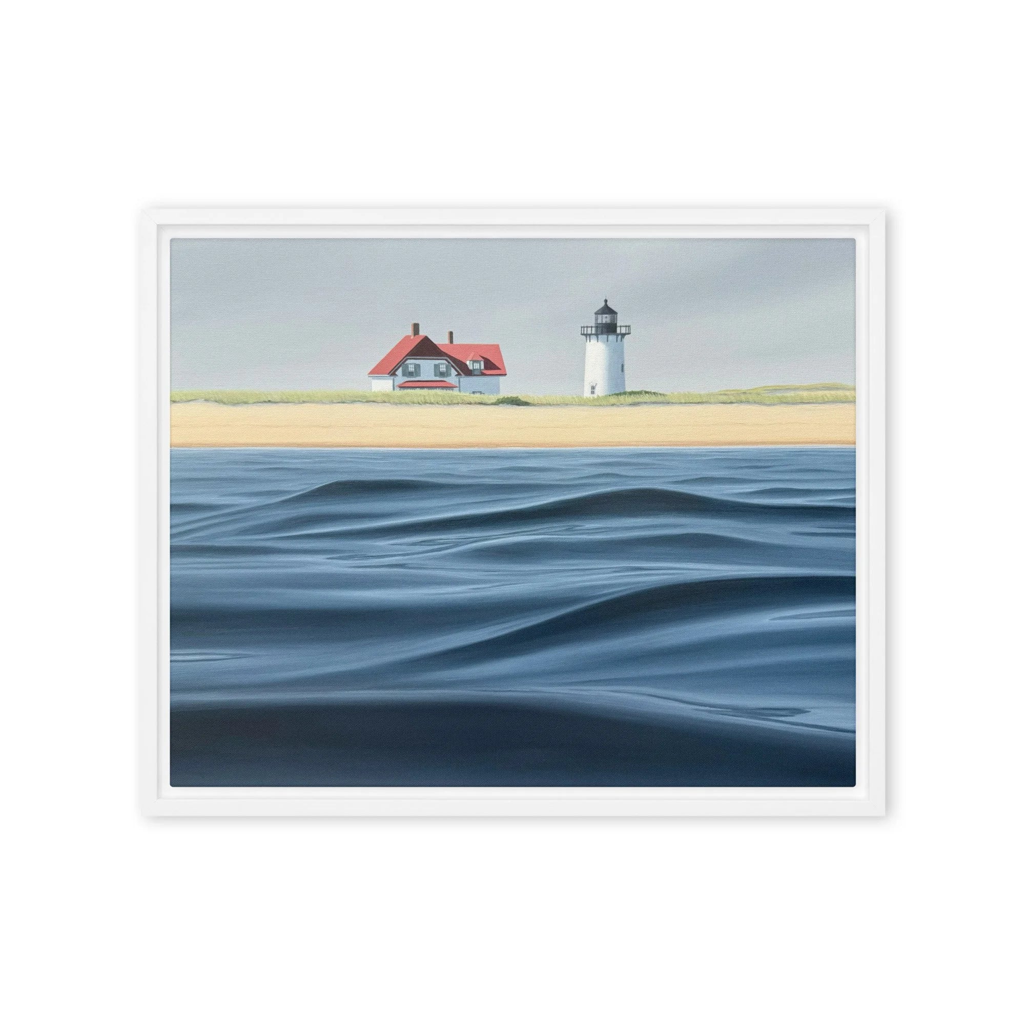 Race Point Waves Framed Canvas Print