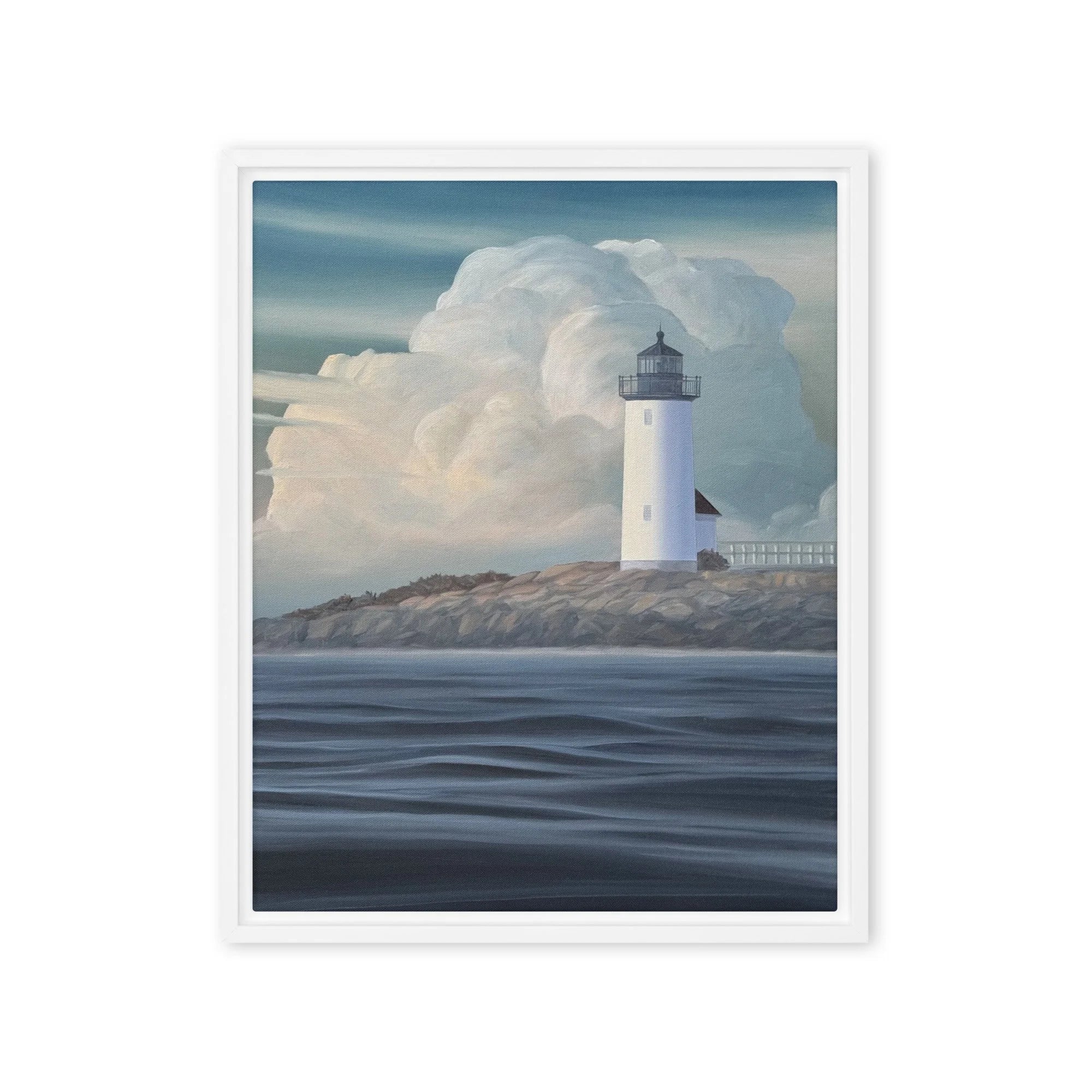 Annisquam Light Framed Canvas Print