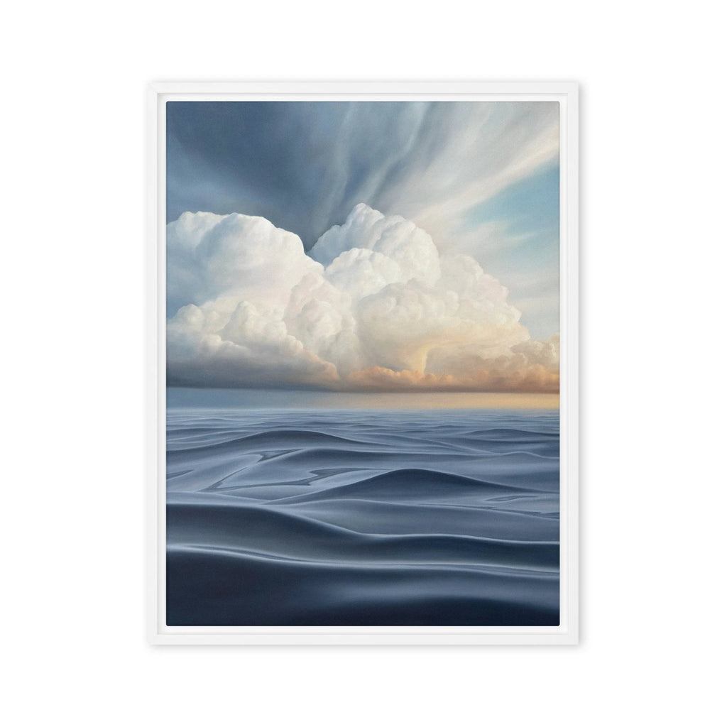 Summer Clouds Framed Canvas Print
