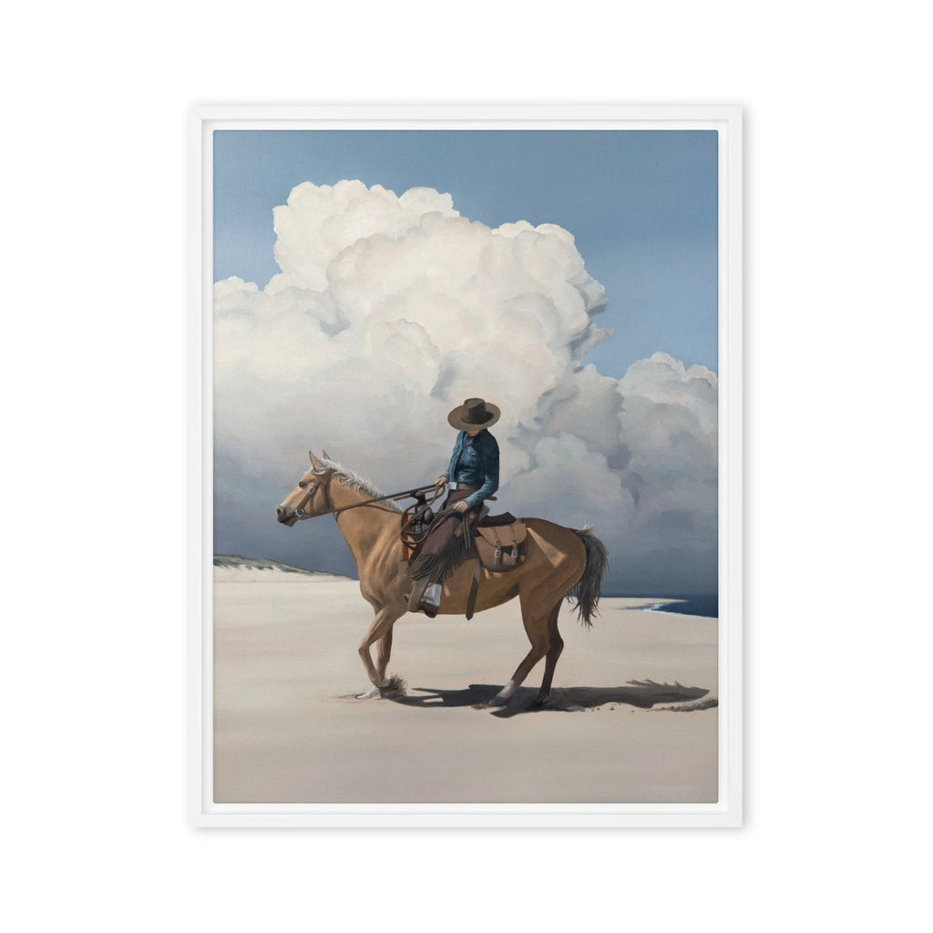 Storm Over The Back Shore Framed Canvas Print