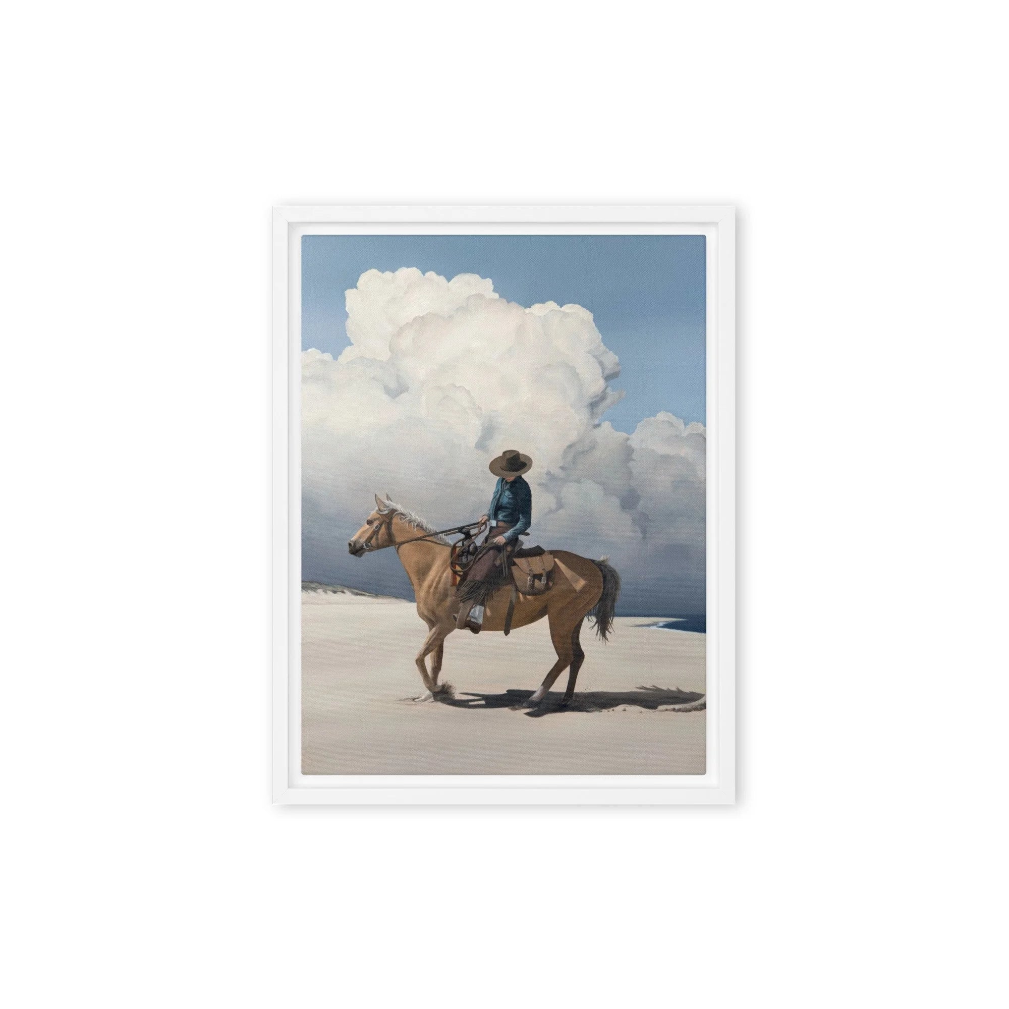 Storm Over The Back Shore Framed Canvas Print